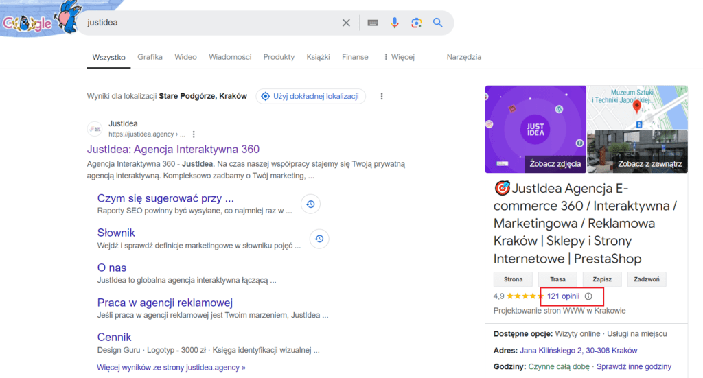 zgłaszanie negatywnych opinii Google